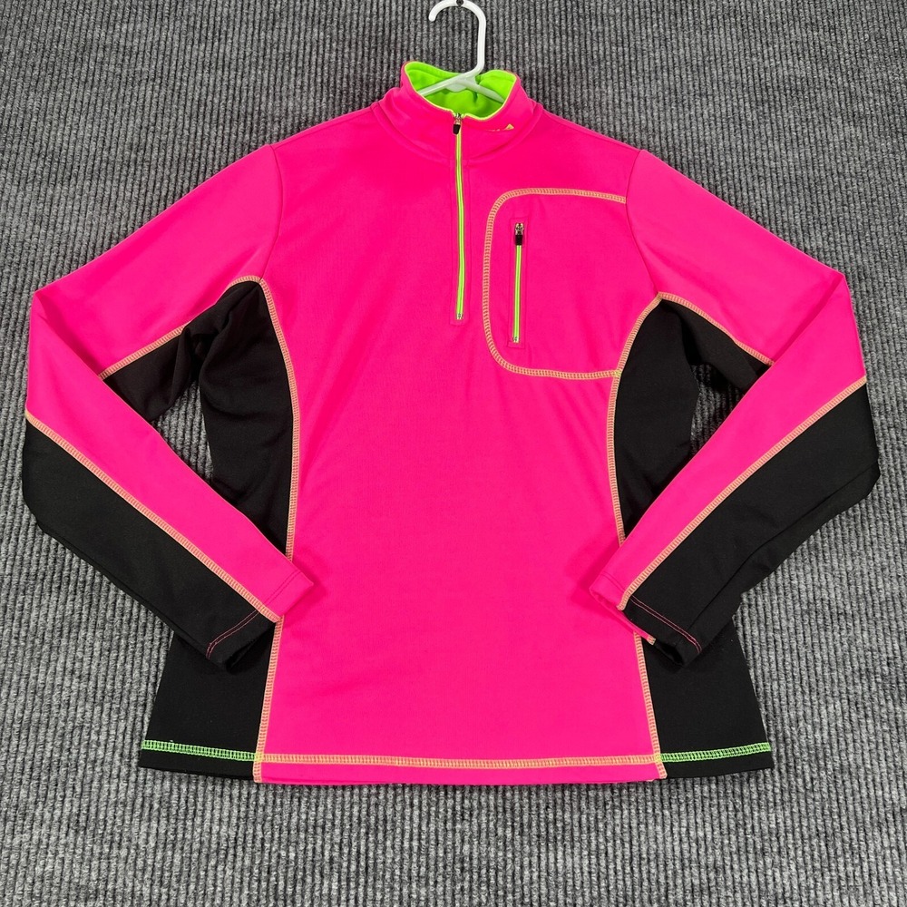 FILA Sweatshirt Womens Medium Pink Long Sleeve 1/4 Zip Active Casual Pullover